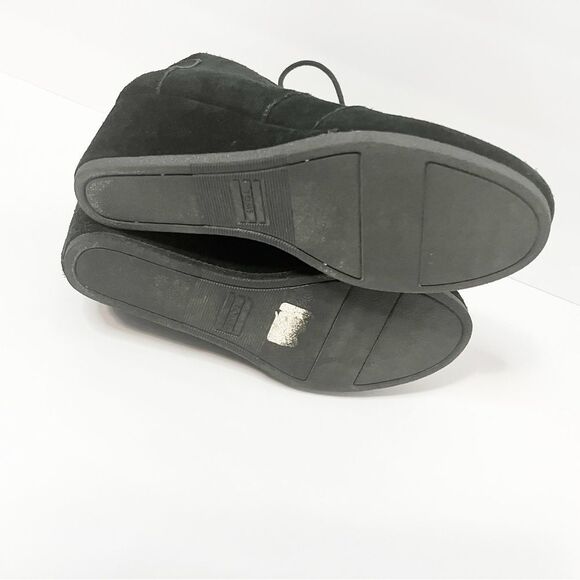 TOMS Desert Wedge Bootie Women’s Black Suede Ankle Boots Lace Up Size 8 - Picture 4 of 7